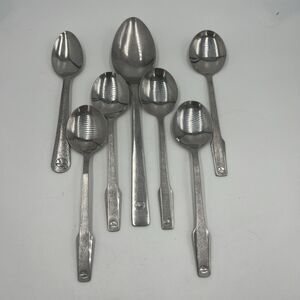 Vintage Eastern Airlines Stainless Steel Flatware 7 Spoons Soup Tea Table JAPAN